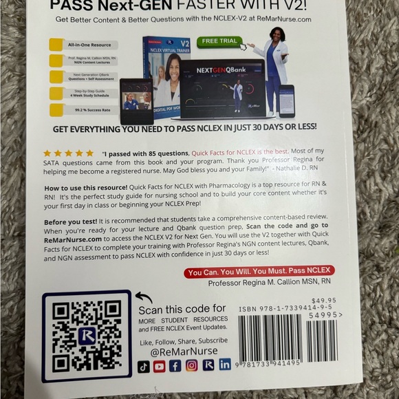 New unused NCLEX Quick facts book! 2024 Next generation! - Picture 3 of 3